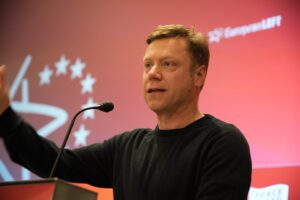 Photo: Martin Schirdewan speaks at the 7th Congress of the European Left