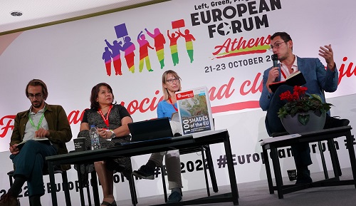 Common seminar with other foundations at European Forum of the 6th edition of the European Forum of Left, Green and Progressive Forces, which took place in October 2022 in Athens.