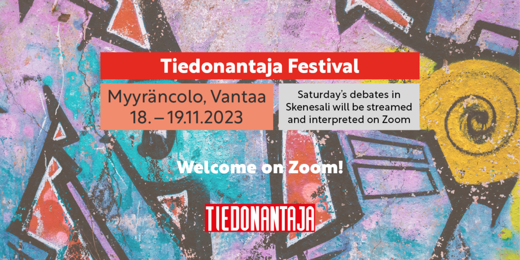 Poster of the Tiedonantaja Festival 2023 in Finland