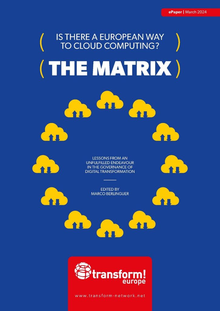 The Matrix: Is There A European Way To Cloud Computing?, Lessons from an unfulfilled endeavour, (Marco Berlinguer, ed)